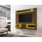 Manhattan Comfort Plaza 64.25 Floating Entertainment Center, Rustic Brown and Yellow 224BMC94 - alternate 9